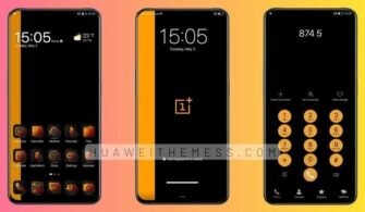 OnePlus Orange Dark Theme for EMUI 12/11/10/9 and MagicUI 5/4/3/2