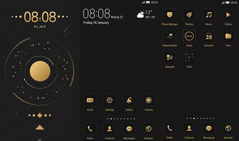 Golden Circle fortune Theme for EMUI 5.0/5.1