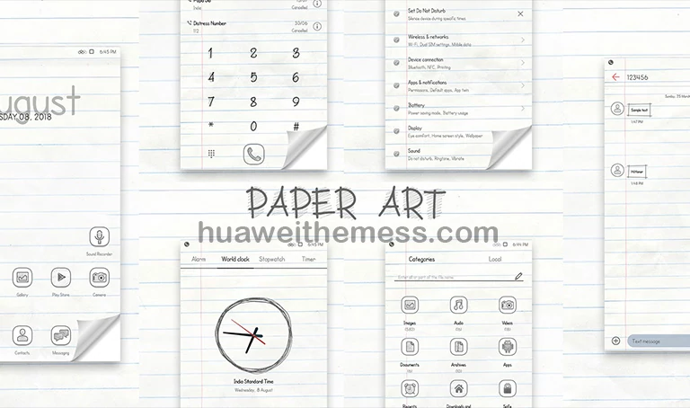 Paper Art Theme for EMUI 8.1/8.0/5.1/5.0