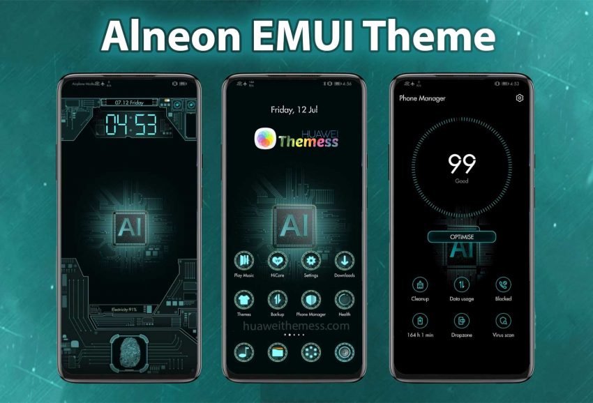 Alneon Theme EMUI 9| Science EMUI Themes for Huawei & Honor Phones