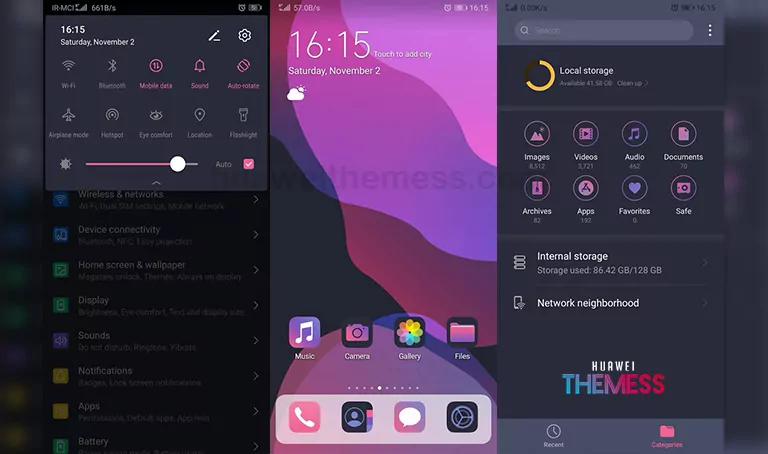 iOS 14 Midnight Theme for EMUI 10/9