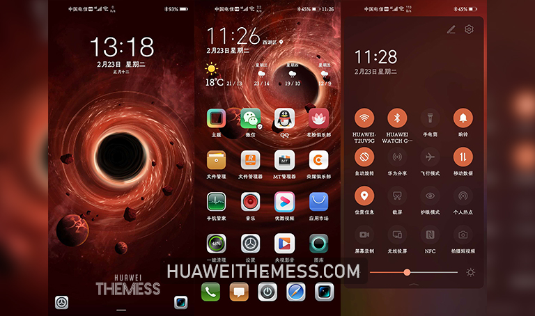 Black Hole Theme for EMUI 11.1/11 and MagicUI 4