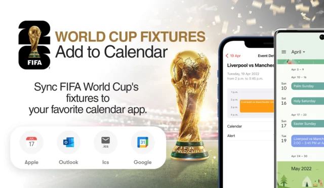 Adding the 2026 World Cup fixtures to Apple Calendar on an iPhone